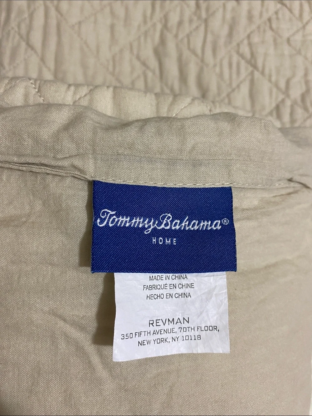 Lot of 2--TOMMY BAHAMA King Size Quilted Pillow Cases
